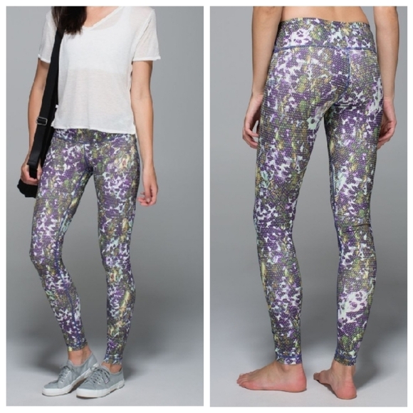Lululemon Wunder Under Pant *Full-On Luxtreme Floral Sport Backdrop Iris Flower - Picture 3 of 16